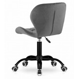 Ergonomische bureaustoel - fluwelen zitvlak - grijs