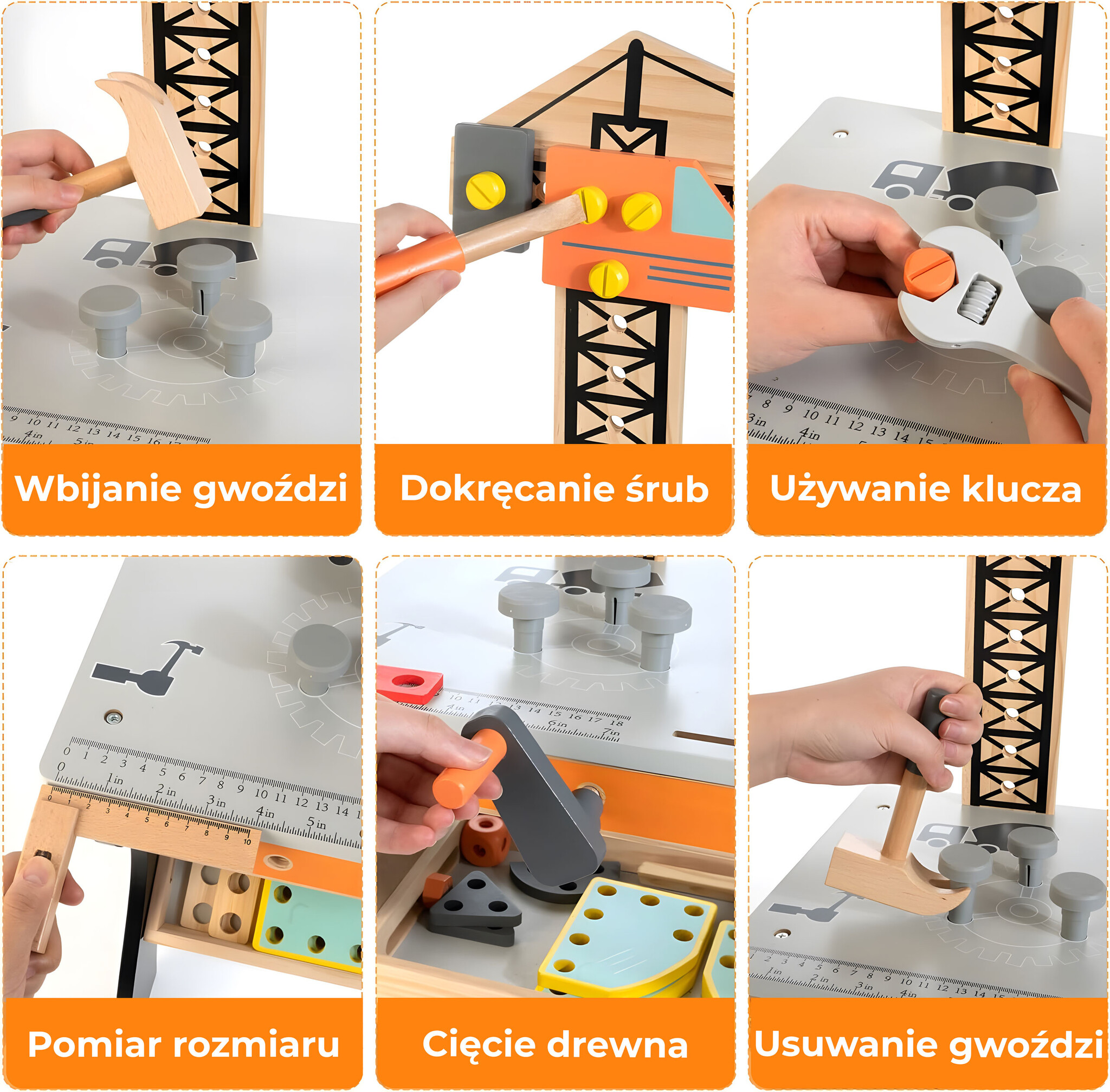 Speelgoed werkbank - hout - vanaf 3 jaar - inclusief gereedschap