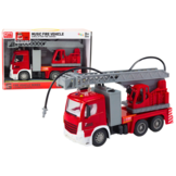 Speelgoed brandweerauto - 31x15x12 cm - verstelbare ladder - licht en geluid