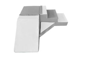 Speelset schuimblokken met glijbaan wit & grijs