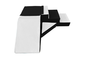 Schuimglijbaan - 40 cm hoog - zwart wit