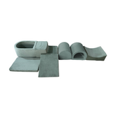 Foam speelset - 7-delig - met ballenbak en 100 ballen - grijs