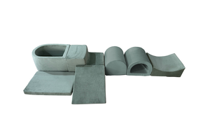 Foam speelset - 7-delig - met ballenbak en 100 ballen - grijs