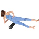 Foam roller - zwart - 90x15 cm - medium-hard