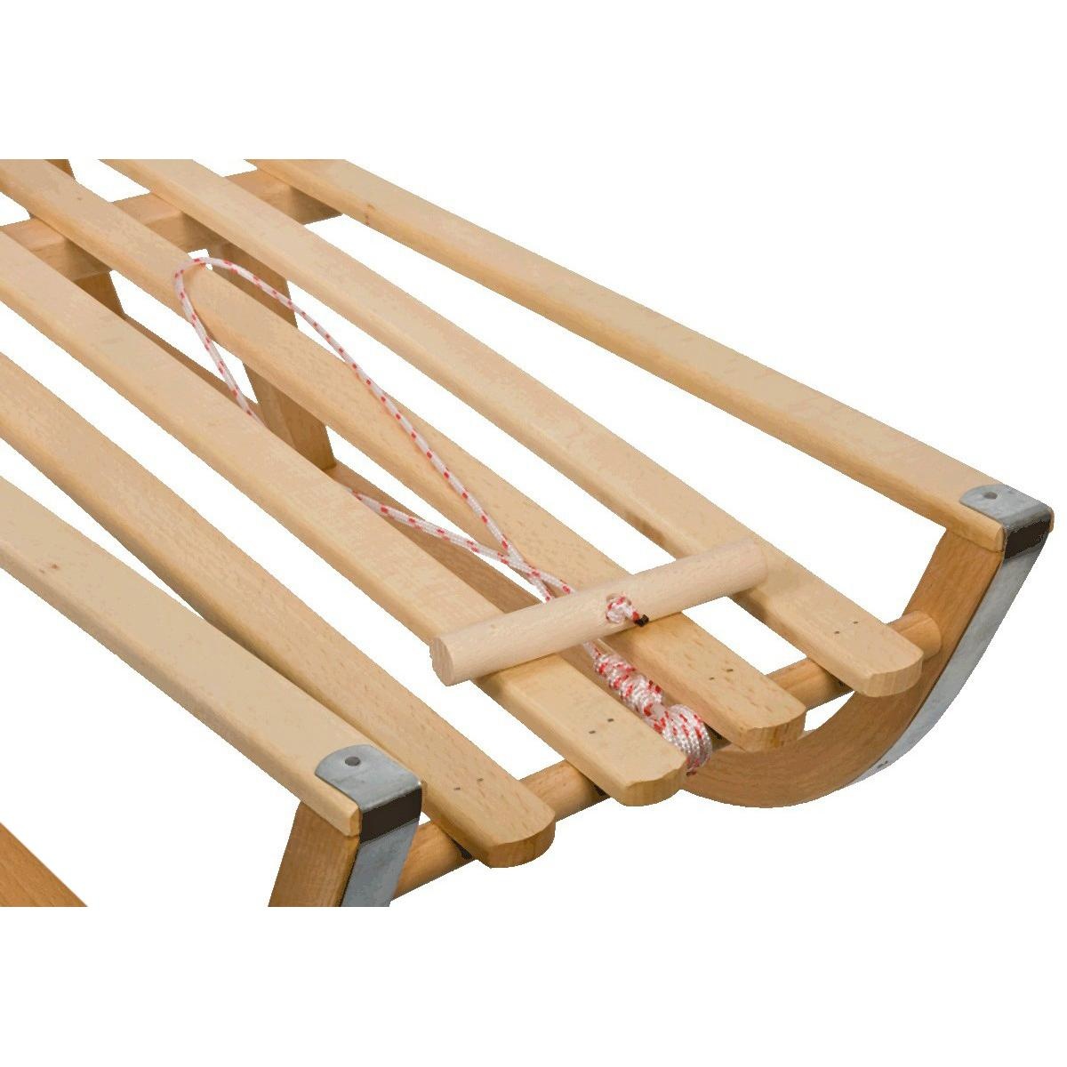 Houten slee - met rugleuning - 34x88x39 cm - max 50 kg
