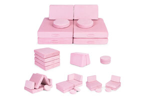 Kinder fauteuil - 8-delig - roze - 120 kg belastbaar