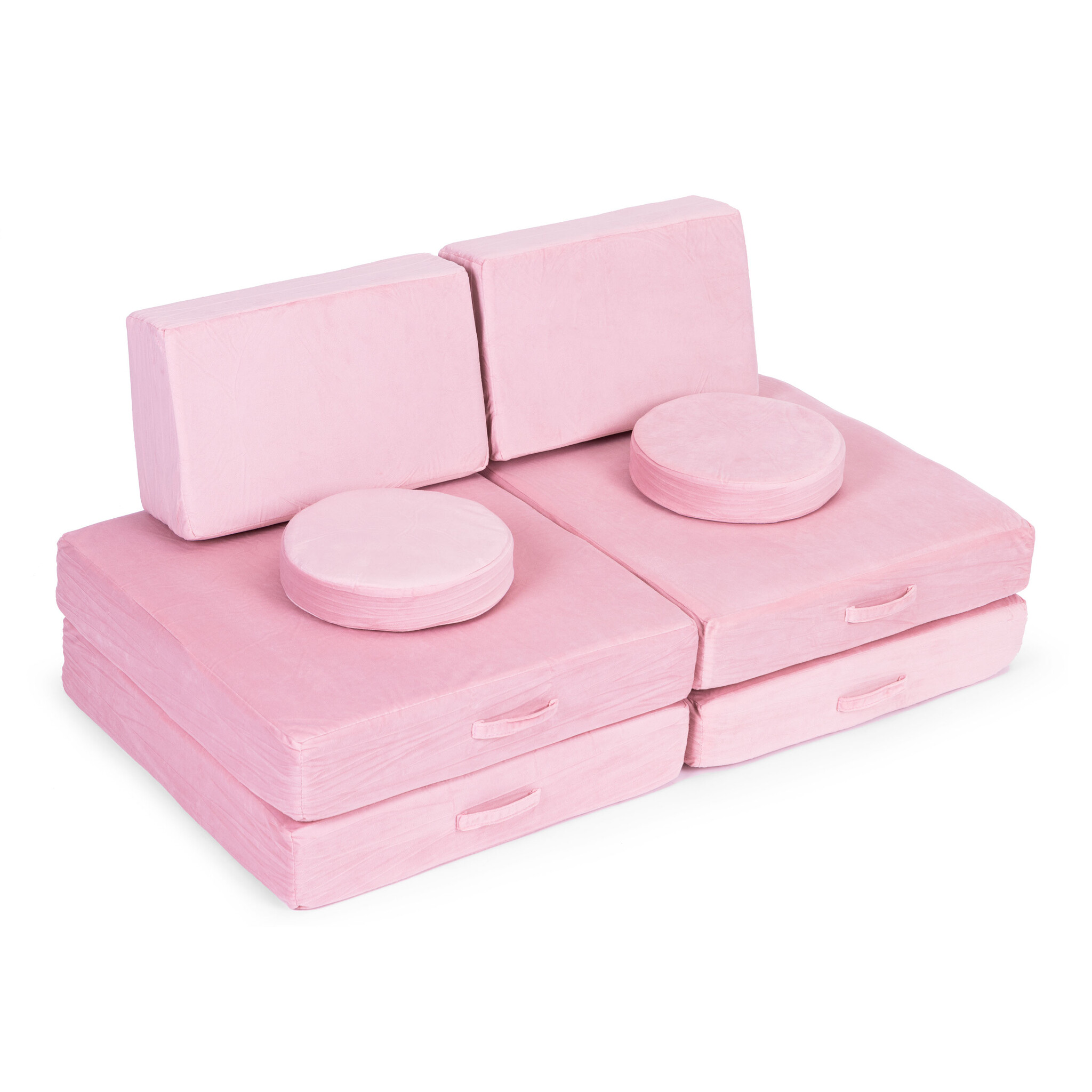 Kinder fauteuil - 8-delig - roze - 120 kg belastbaar