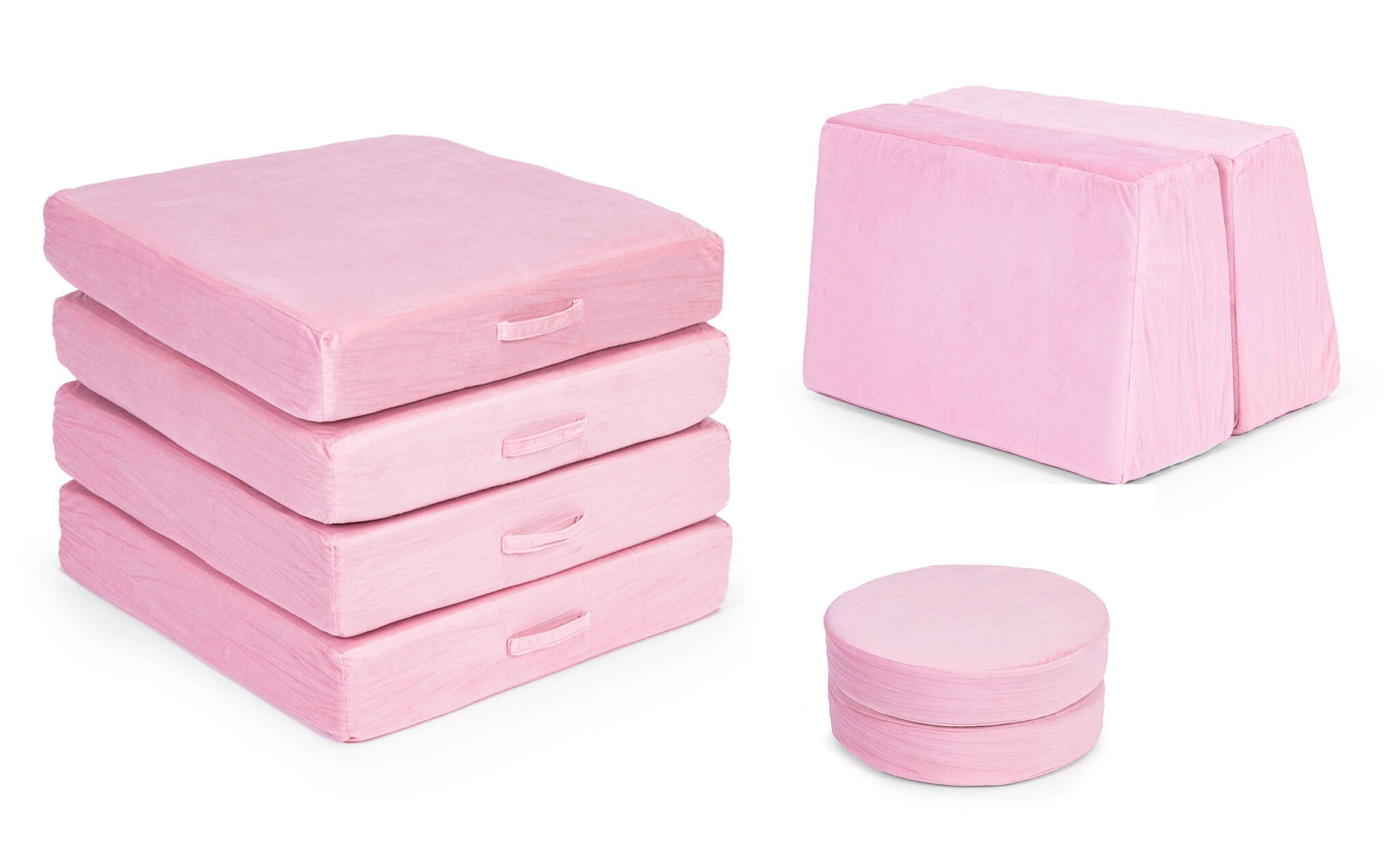 Kinder fauteuil - 8-delig - roze - 120 kg belastbaar