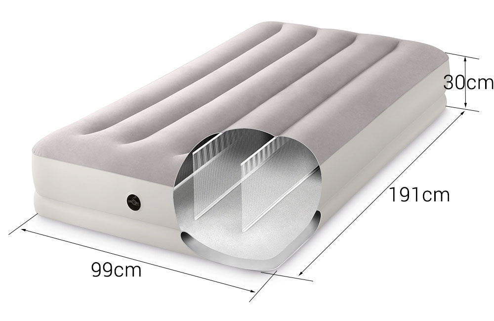 Luchtbed 1 persoons - opblaasbed - INTEX - 191x99x30 cm