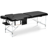 Massagetafel - hoogteverstelbaar - ecologisch leer - opvouwbaar