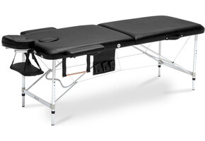 Massagetafel - hoogteverstelbaar - ecologisch leer - opvouwbaar