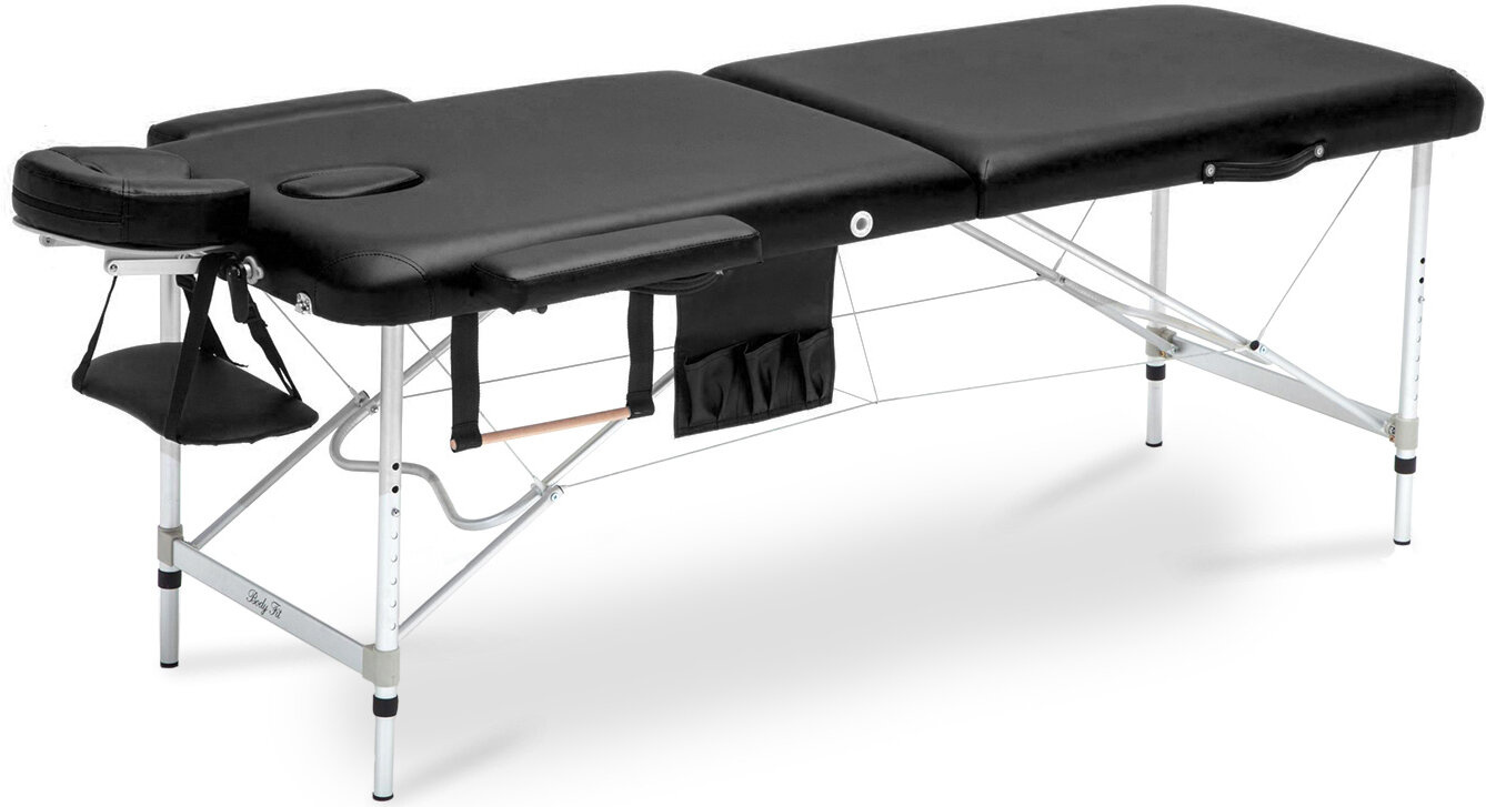 Massagetafel - hoogteverstelbaar - ecologisch leer - opvouwbaar