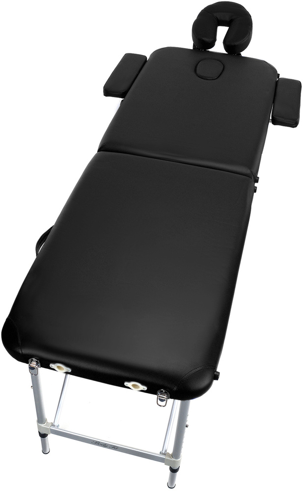 Massagetafel - hoogteverstelbaar - ecologisch leer - opvouwbaar