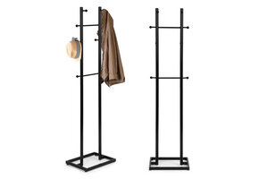 Staande kapstok - zwart - 175 cm - 8 haken