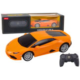 Bestuurbare auto - oranje - rubberen wielen - 19x8x5 cm