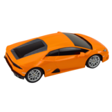 Bestuurbare auto - oranje - rubberen wielen - 19x8x5 cm