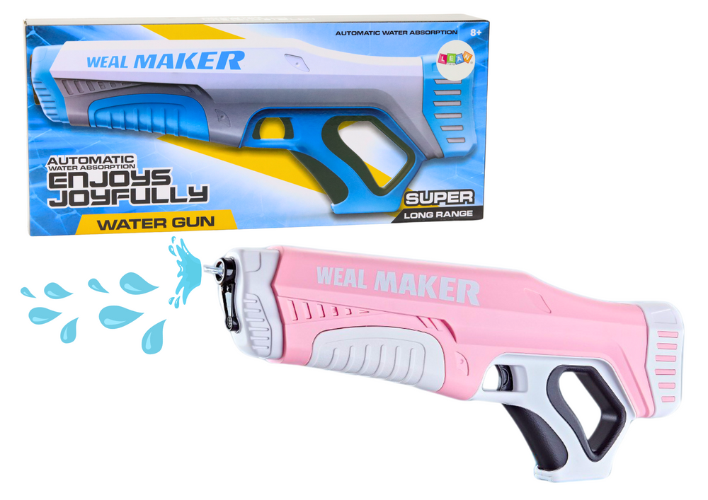 Elektrische waterpistool - roze - 44x16x6.5 cm - 350 ml tank