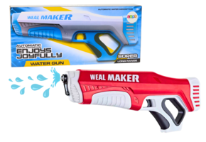 Elektrische waterpistool - rood - 44x16x6.5 cm - 350 ml