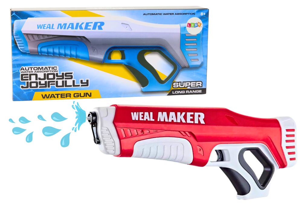 Elektrische waterpistool - rood - 44x16x6.5 cm - 350 ml