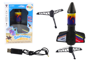 Speelgoed raket - 24 stuks - met parachute - 23x14x9 cm