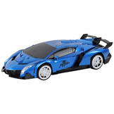 Op afstand bestuurbare raceauto - blauw - transformeerbaar - 47.5x19.5x12 cm