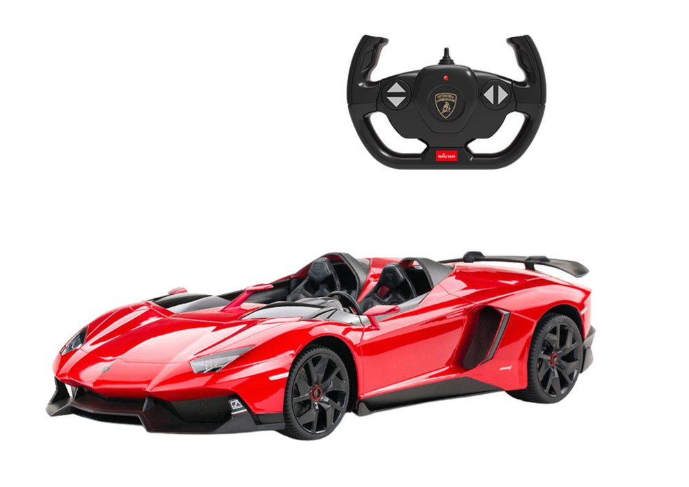 Op afstand bestuurbare raceauto - Lamborghini model - rood - 26x13x7 cm