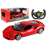 Op afstand bestuurbare raceauto - Ferrari 488 GTB - rood - 26x13x7 cm