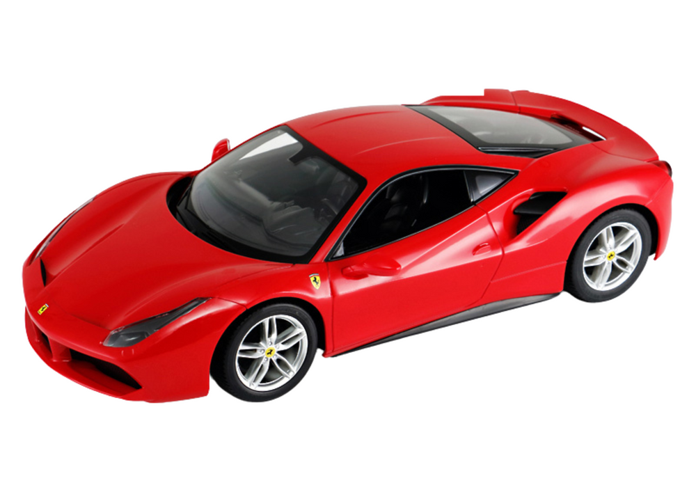 Op afstand bestuurbare raceauto - Ferrari 488 GTB - rood - 26x13x7 cm