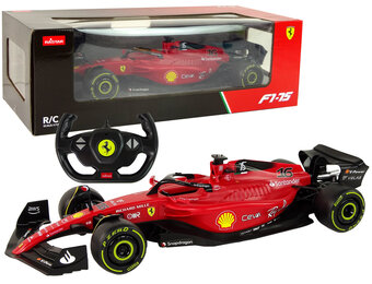 Op afstand bestuurbare raceauto - Racing Ferrari F1 Rastar - rood - 47x11x16 cm
