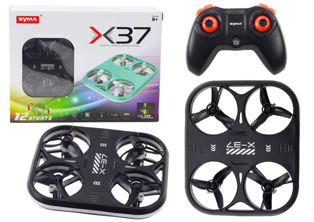 Drone - zwart - 30m bereik - 13x13x5 cm