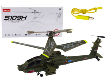 Rc helicopter - Apache model - groen - 3.5 kanalen