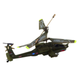 Rc helicopter - Apache model - groen - 3.5 kanalen