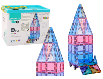 Magnetisch speelgoed - 59 stuks - praktische opbergdoos