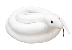 Knuffel slang - wit - 300 cm x 35 cm x 20 cm
