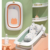 Opvouwbaar babybad - 81x49.5x22 cm - kleur veranderende plug - antislipvoetjes - oranje