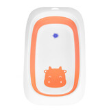 Opvouwbaar babybad - 81x49.5x22 cm - kleur veranderende plug - antislipvoetjes - oranje