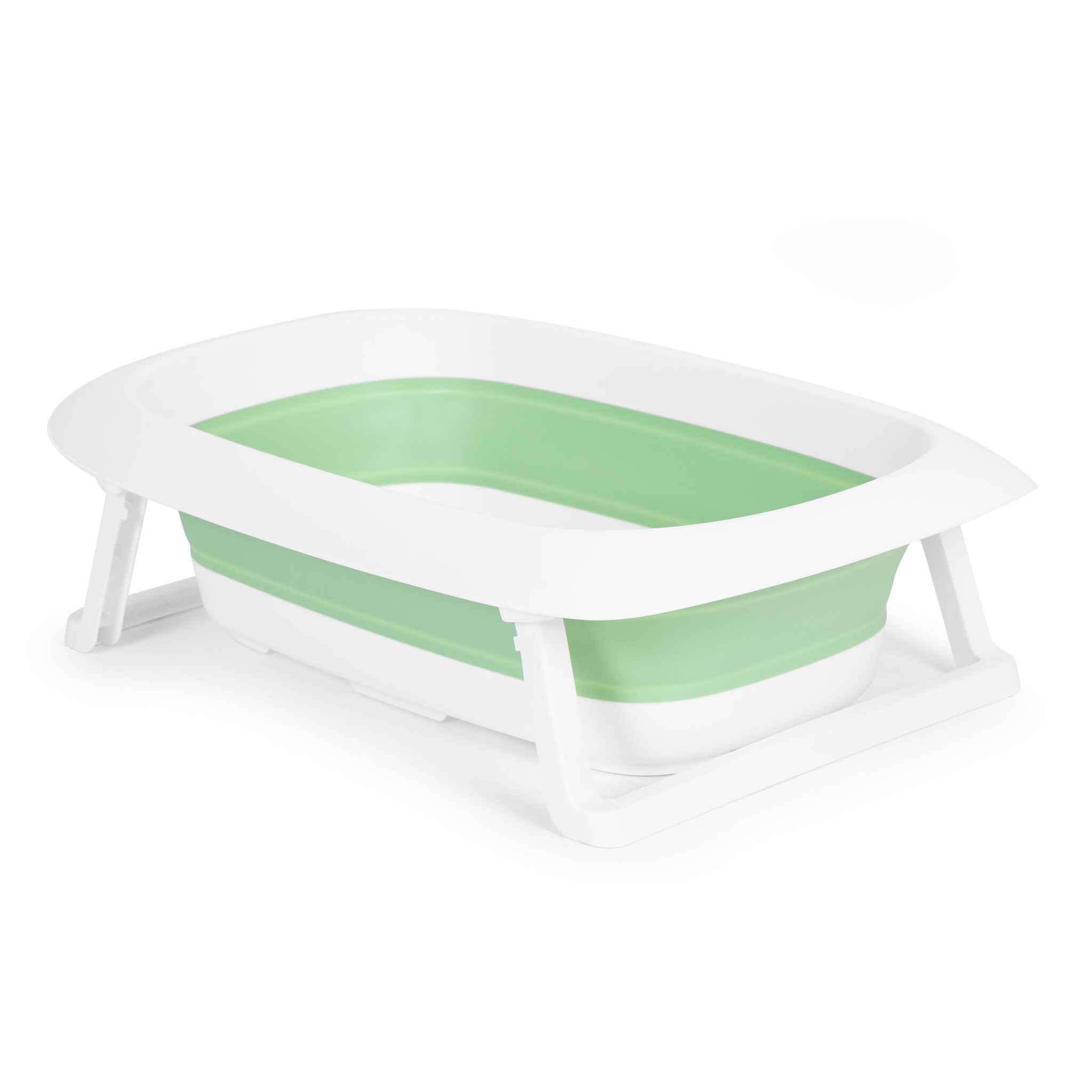 Opvouwbaar bad - anti-slip - kleurveranderende plug - 81x49,5x22 cm - groen