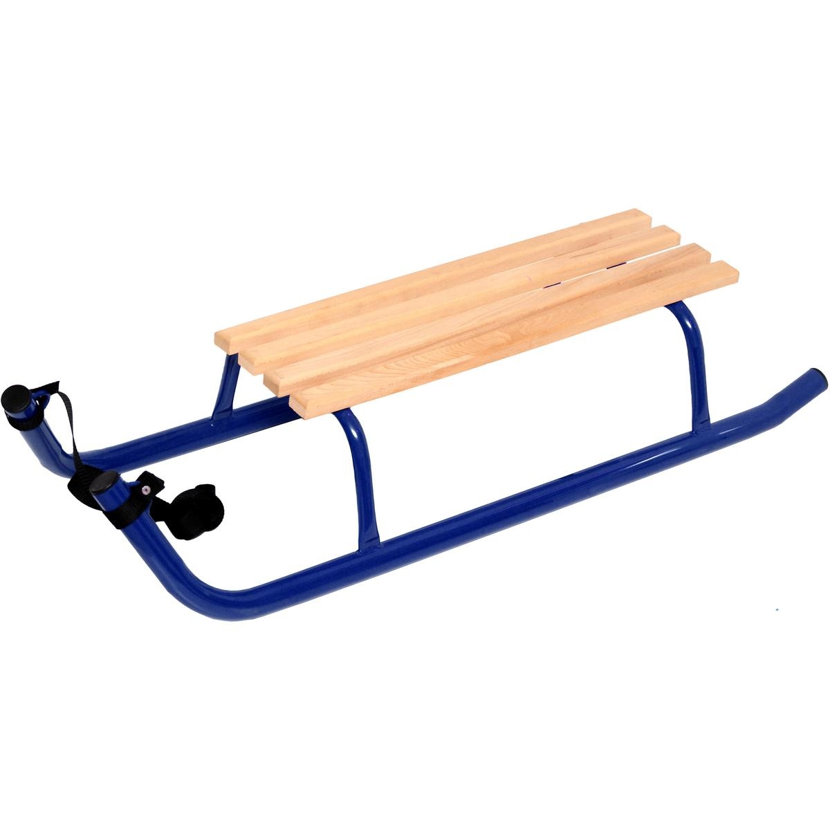 Slee - blauw - tweepersoons - beukenhouten zitvlak - 110x39x22,5 cm