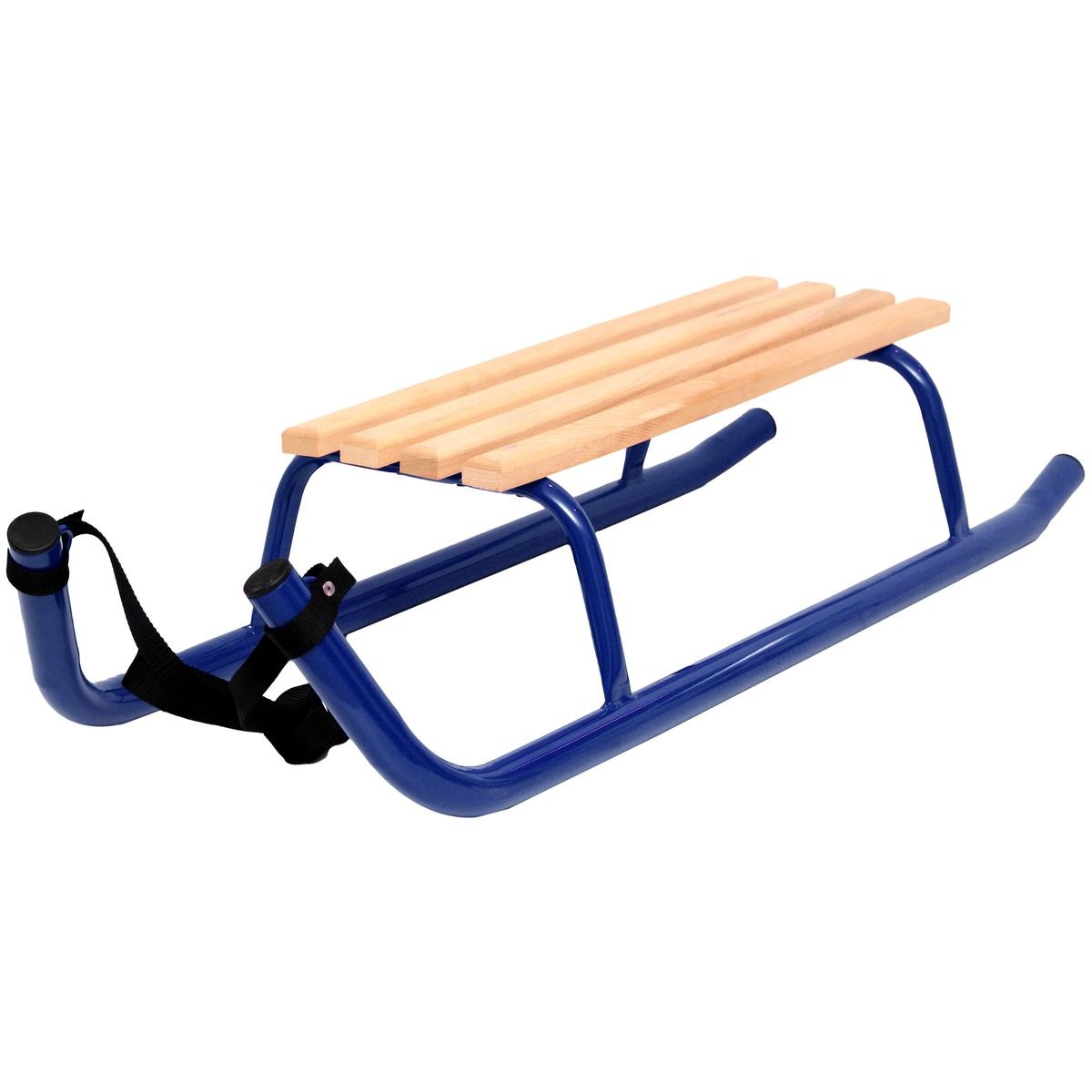 Slee - blauw - tweepersoons - beukenhouten zitvlak - 110x39x22,5 cm