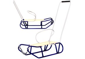 Slee met rugleuning - blauw - 70 kg draagvermogen - 111x35x90 cm