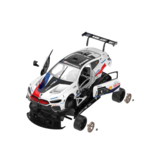Op afstand bestuurbare raceauto - BMW M8 GTE - wit - 26x13x7 cm -