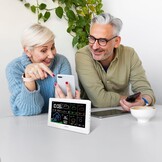 Weerstation - binnen/buiten temperatuur - luchtvochtigheid - barometer