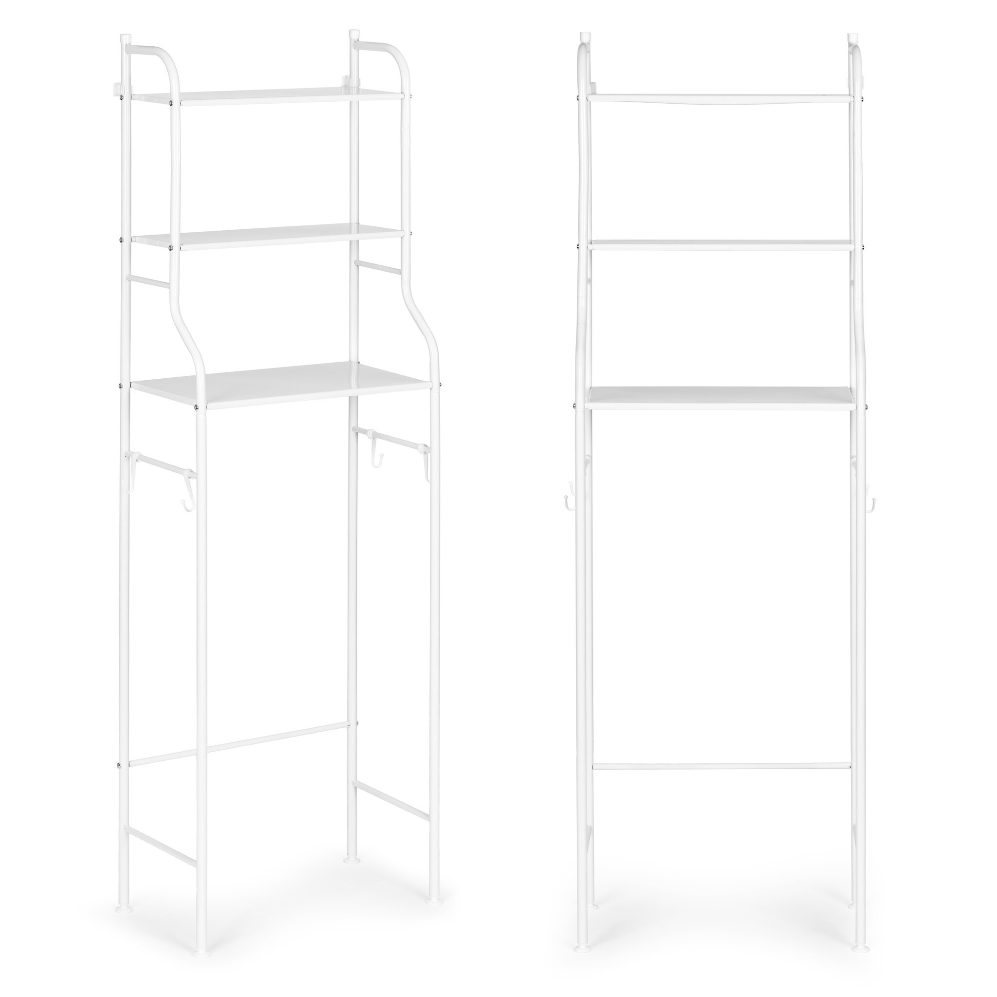 Badkamer rek - aluminium - 125x25,5x46,5 cm - 3 planken