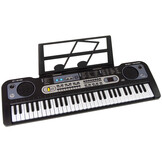 Kinder keyboard - zwart - 75x19x25 cm - met microfoon