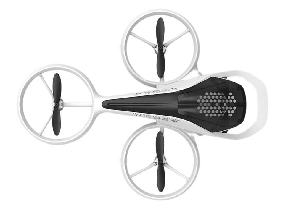 Drone - wit - obstakel vermijding - 20x16x5 cm