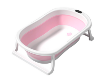 Opvouwbaar bad - baby - roze - 75x46 cm - ftalaat-vrij