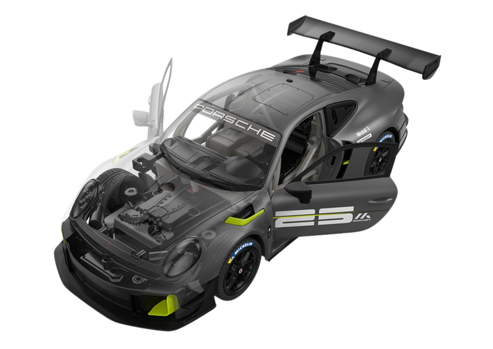 Op afstand bestuurbare raceauto - 68 elementen - Porsche 911 GT2 - 26x13x7 cm