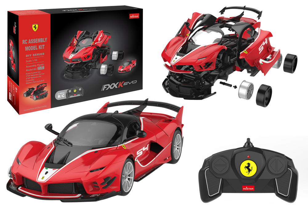 Op afstand bestuurbare raceauto - 88 delen - 26x13x7 cm - Ferrari model