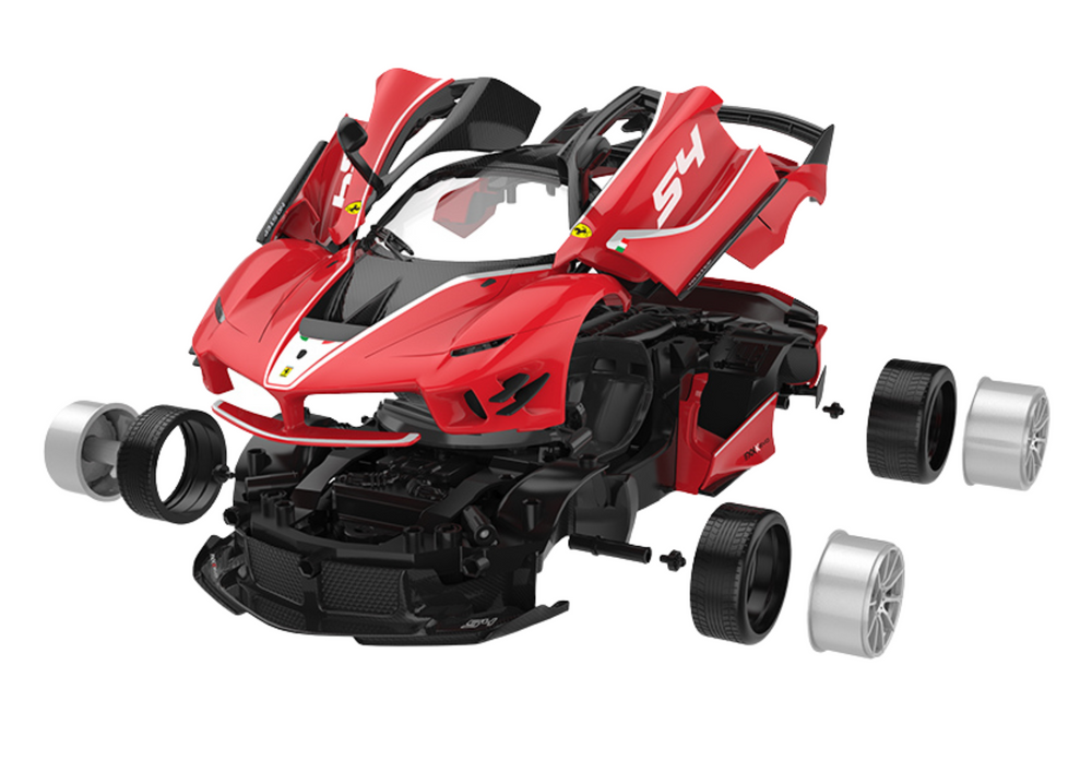 Op afstand bestuurbare raceauto - 88 delen - 26x13x7 cm - Ferrari model