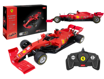 Op afstand bestuurbare raceauto - rood - 26x13x7 cm - bouwblokken